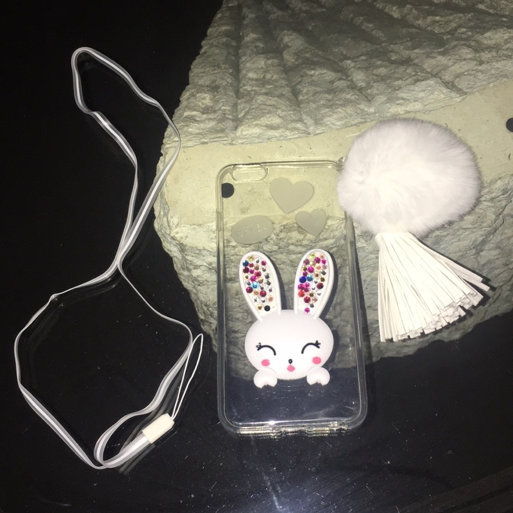 iPhone 6s Plus Bunny Case with Puff and Tassel
